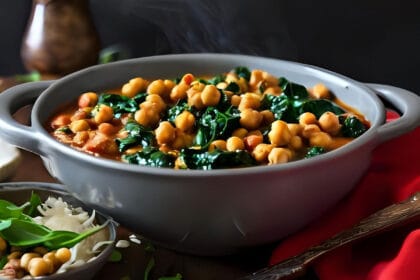 Smoky Chickpea & Spinach Stew (30-Minute, Vegan)