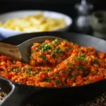 Creamy lentil bolognese vegan dinner