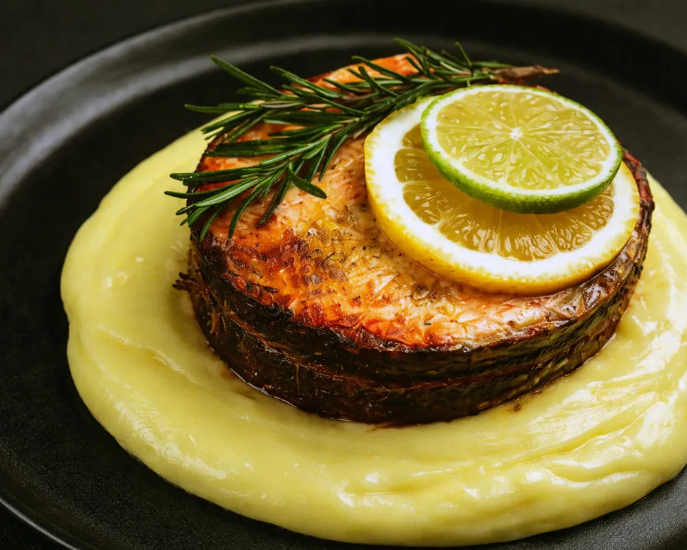 Crispy skin salmon with lemon butter keto recipe